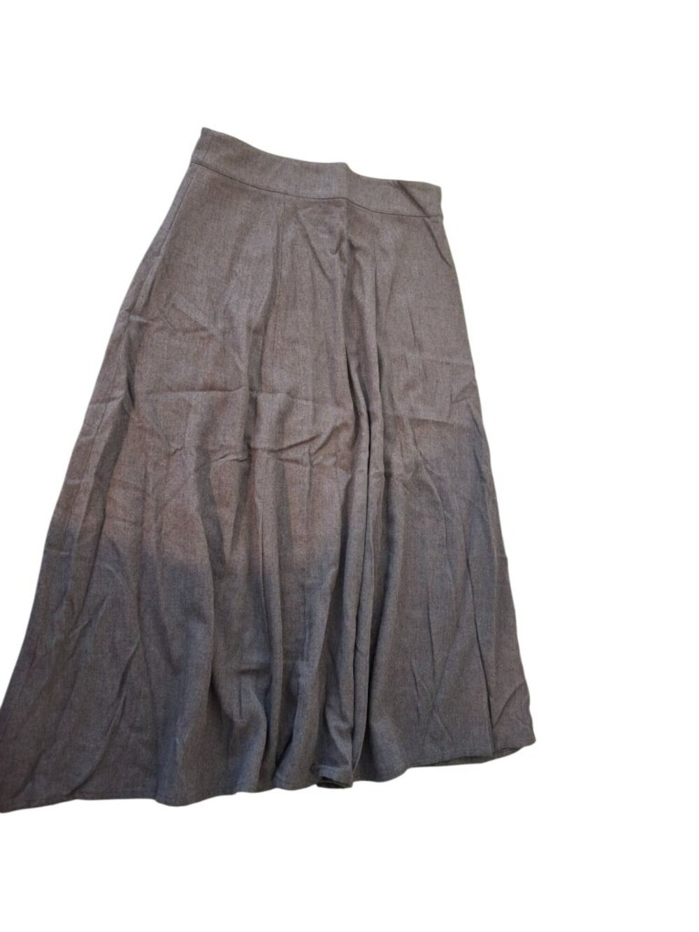 Casual Corner Wool Blend Midi Skirt Gray Vintage Cottagecore Career Chic 12